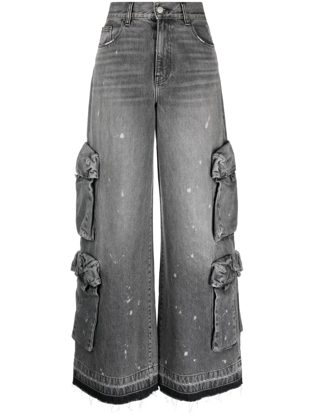 Amiri Grey Cotton Jeans In Grey