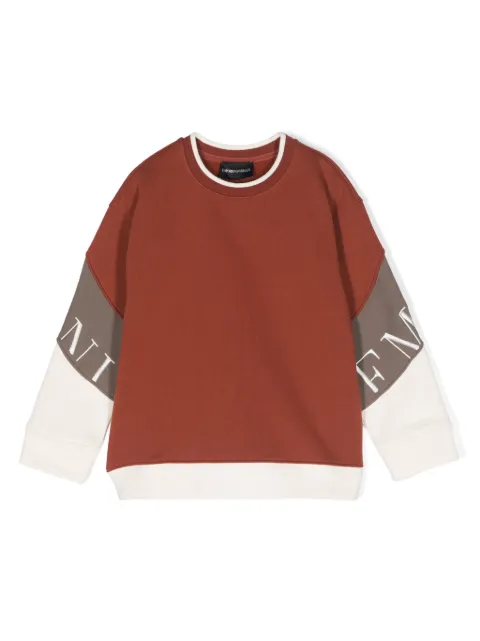 Emporio Armani Kids logo-embroidered colour-block sweatshirt