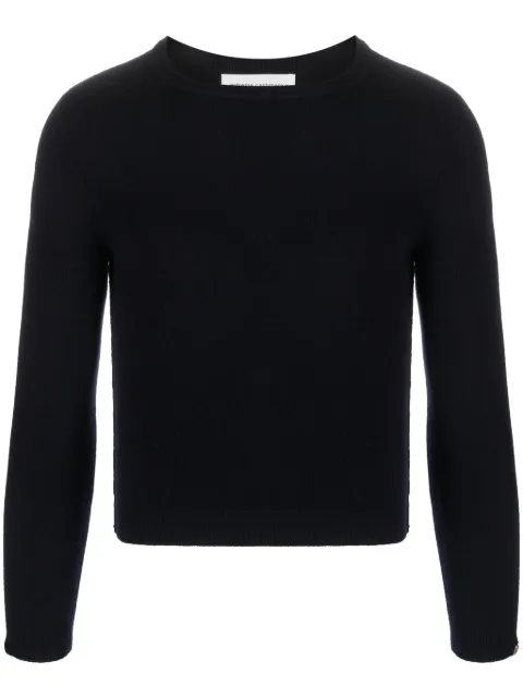extreme cashmere fine-knit cropped jumper
