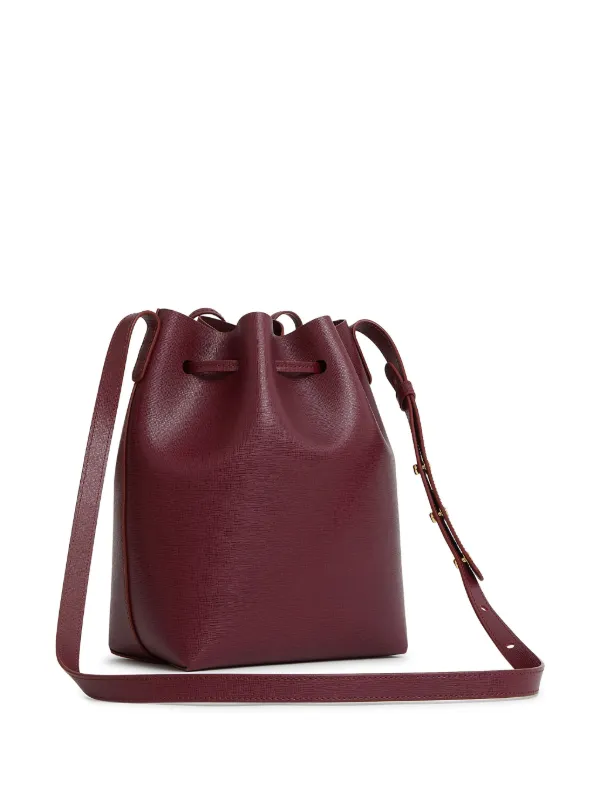 Mansur Gavriel Mini Leather Bucket Hat Red FARFETCH AZ
