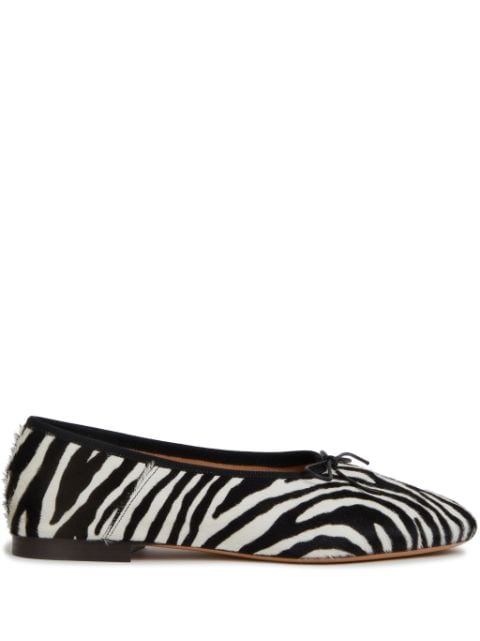 Mansur Gavriel Dream zebra-print ballerina shoes
