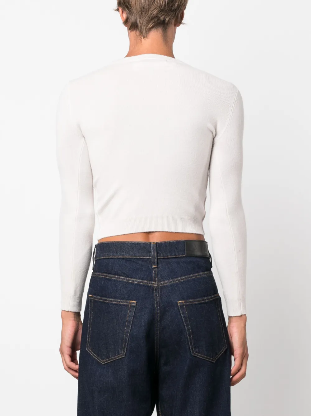 extreme cashmere Trui met ronde hals Wit