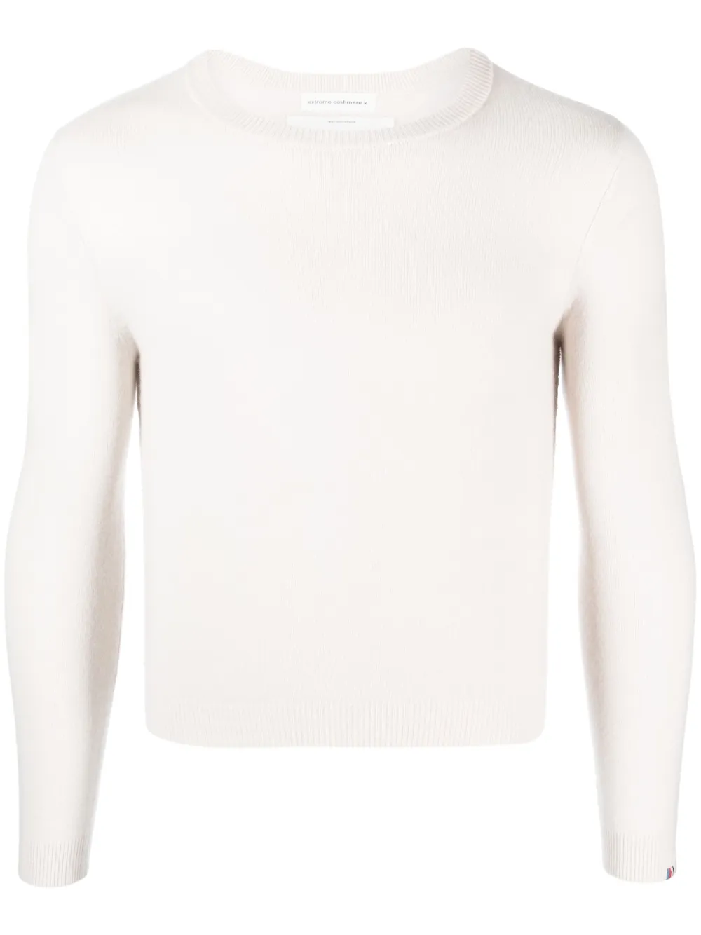 extreme cashmere round-neck cropped jumper | White | Image 1