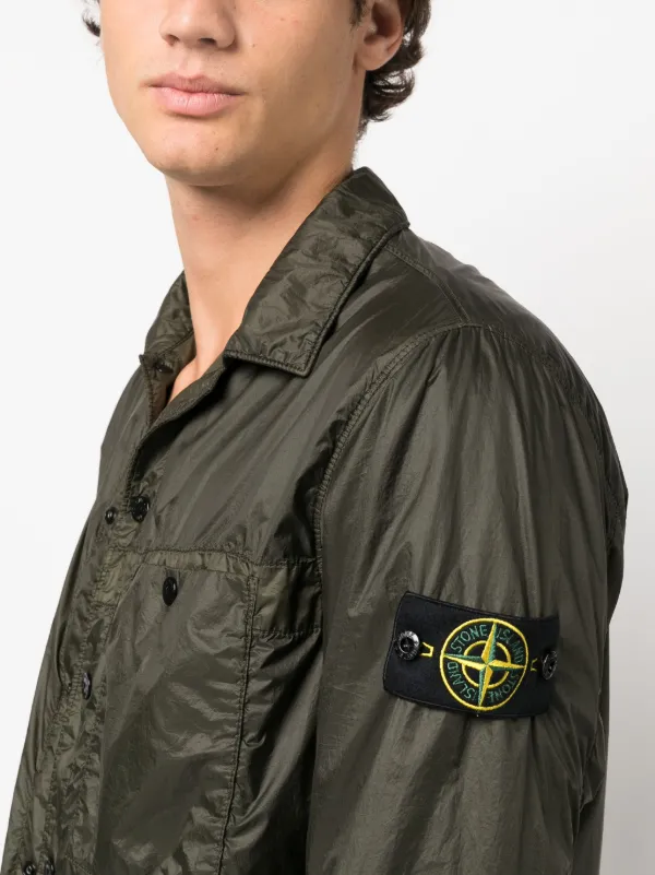 Stone island shop button up shirt