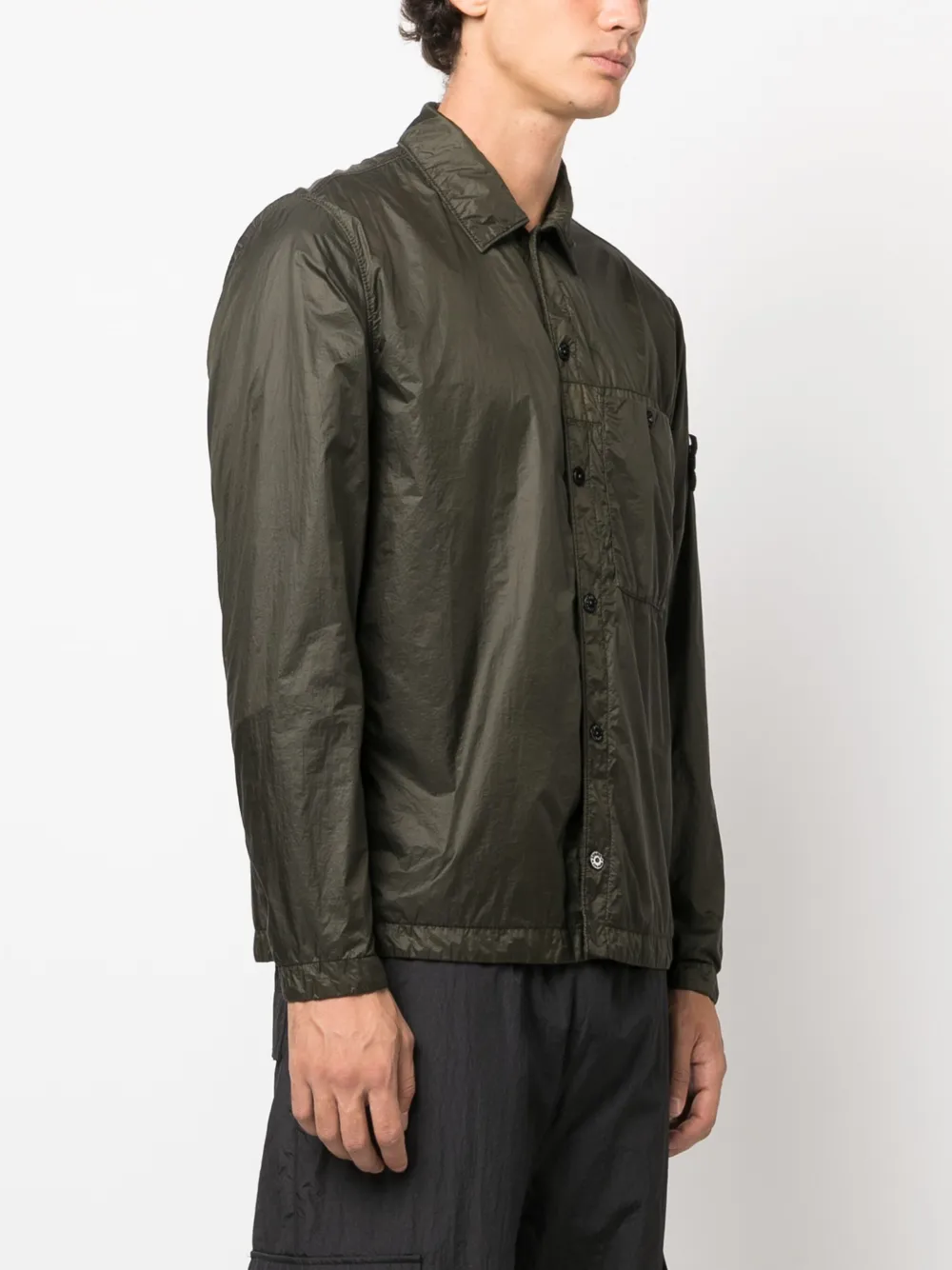 Stone Island Compass motif Shirt Jacket Farfetch