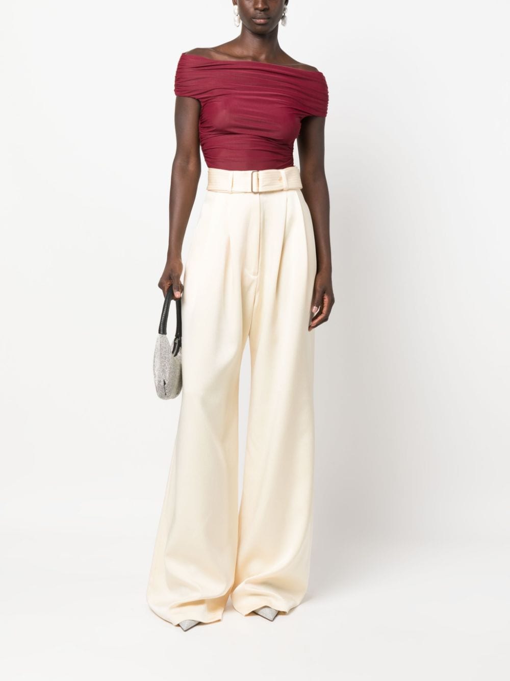 Image 2 of Alex Perry belted palazzo trousers