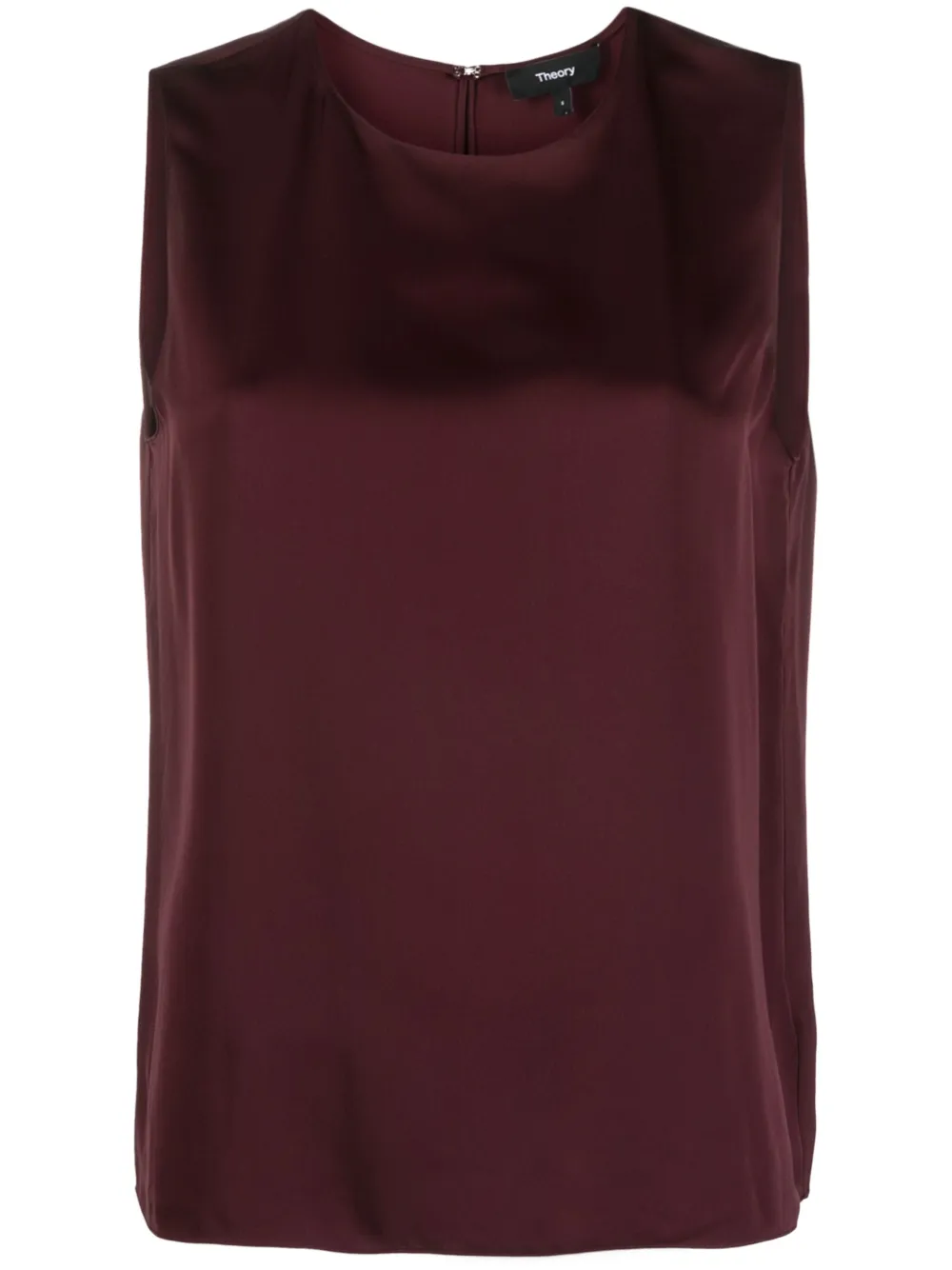 Theory Silk Georgette Shell Top In Red