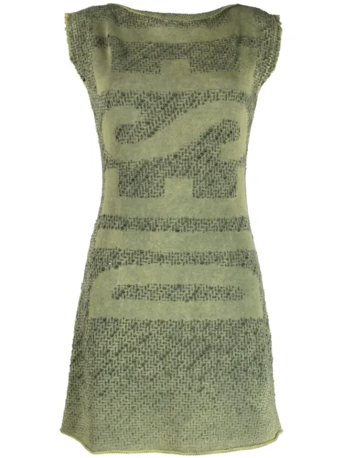 Diesel logo-jacquard knitted minidress