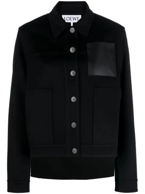 LOEWE Anagram-debossed shirt jacket