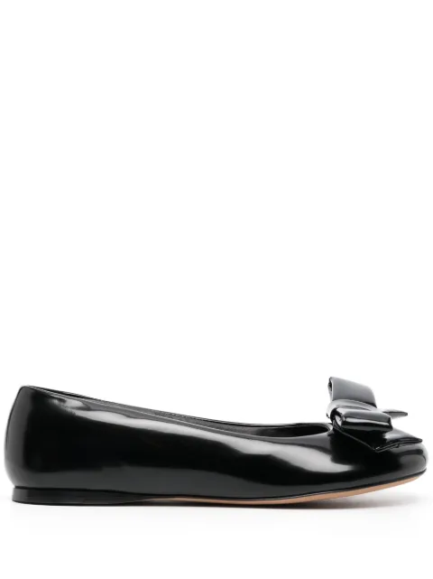 LOEWE Puffy leather ballerina pumps