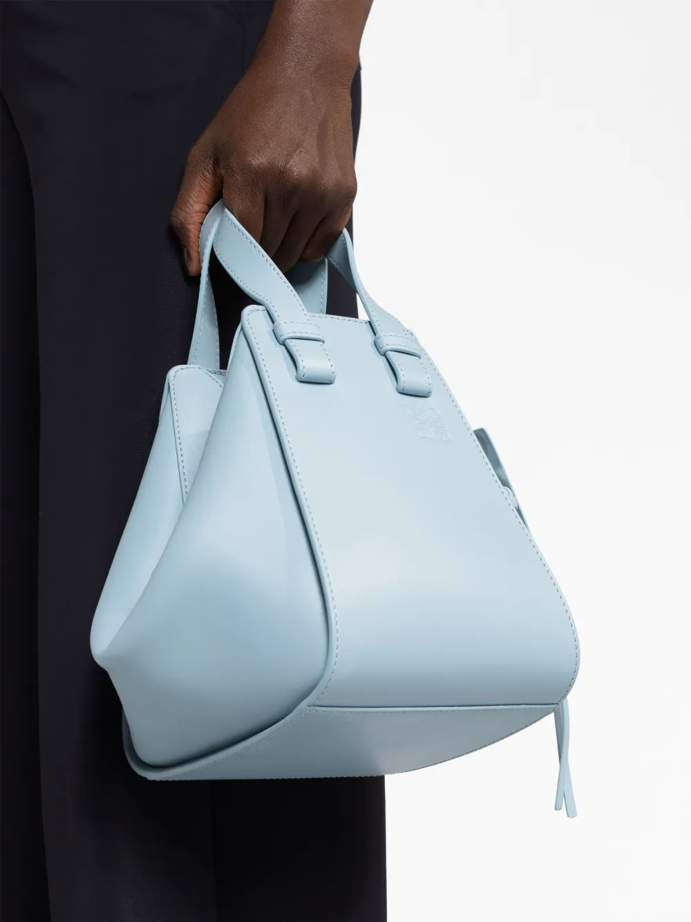 Loewe Hammock Leather Crossbody Bag In Blue