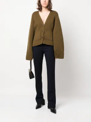 【Toteme】ローウエストのテーラードウールブレンドパンツ WIDE-LEG TAILORED WOOL TROUSERS ワイドレッグ テーラード
