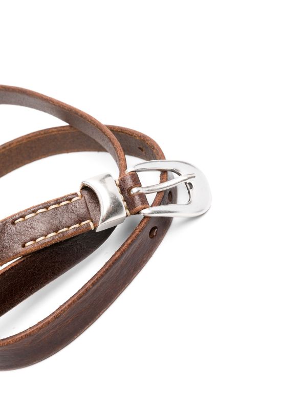 OUR LEGACY contrast-stitching Leather Belt - Farfetch