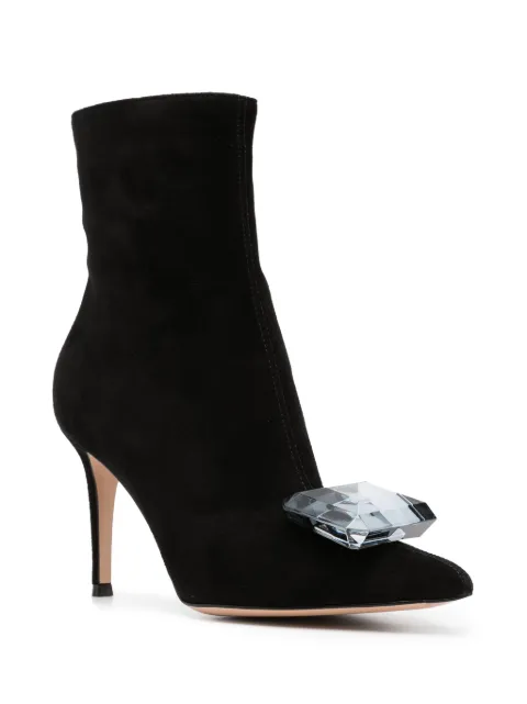 Gianvito Rossi Jaipur 85mm suede ankle boots G7312685RICCAS - 1