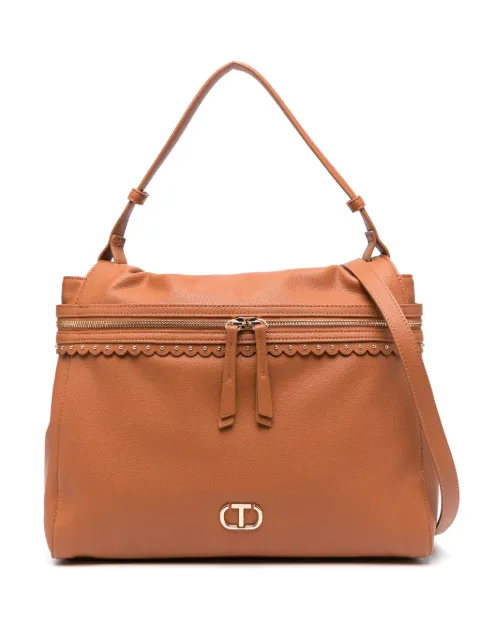 TWINSET logo plaque zipped two-way bag