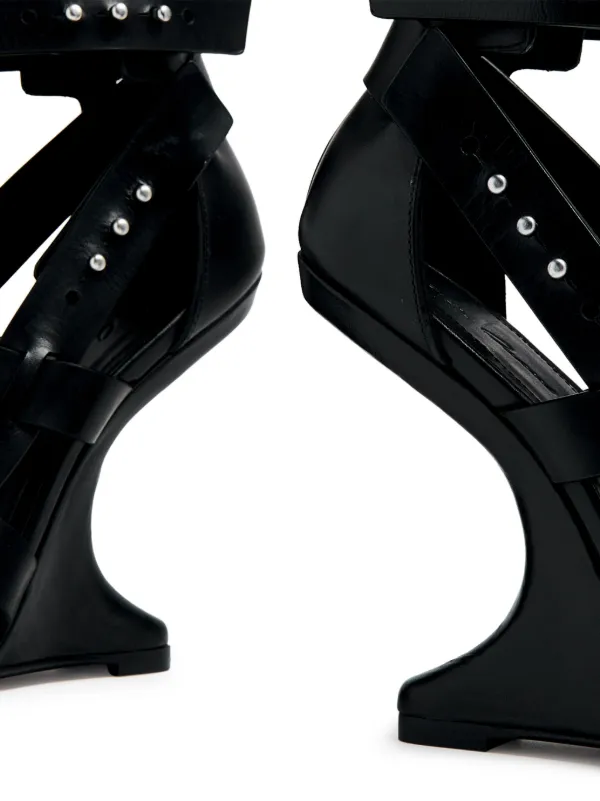 RICKOWENS♡ Cantilever 80 レザーサンダル Rick Owens 80mm Cantilever Sandals | Black | FARFETCH