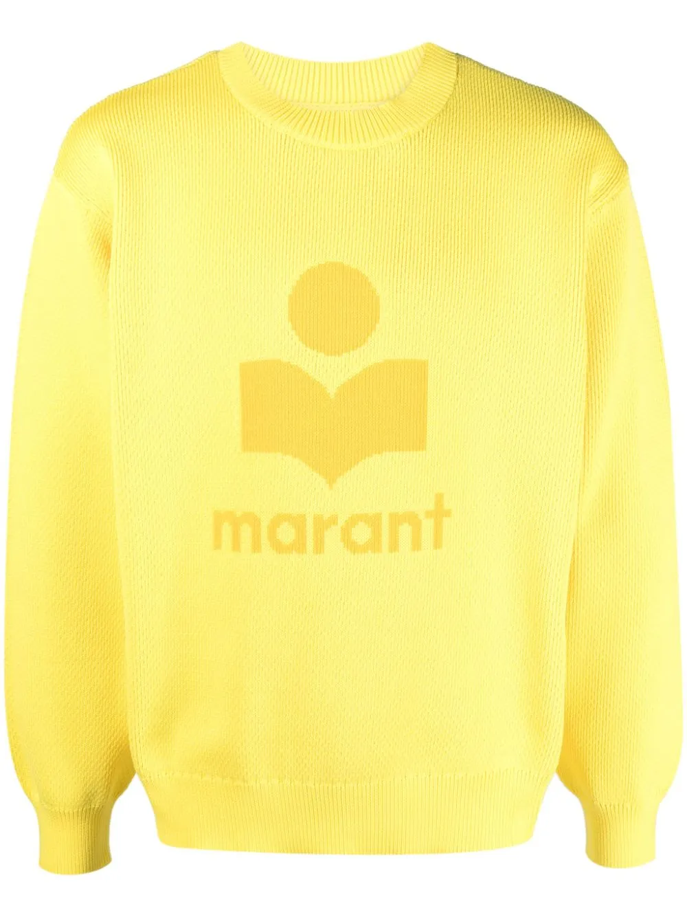 Shop Marant Logo-print Crew-neck Sweatshirt In Yellow