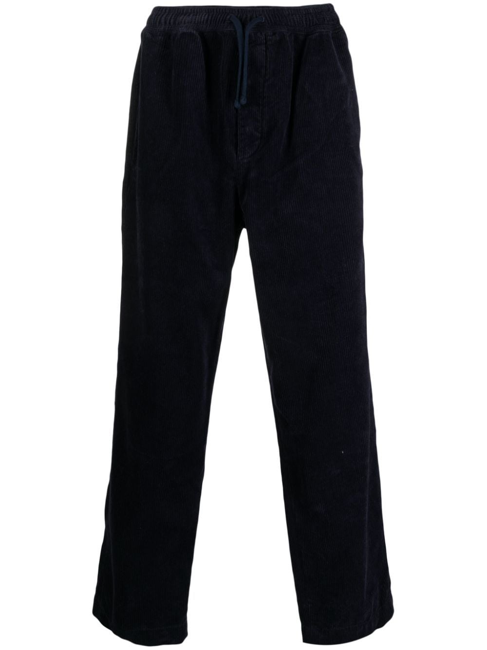 Shop Marant Drawstring Cotton Track Pants In Blue