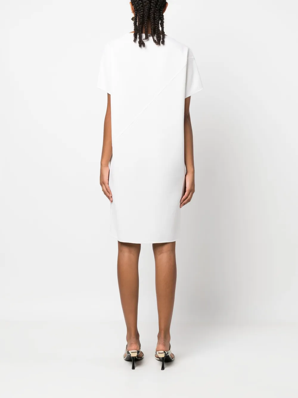Gianluca Capannolo Short-sleeved Wool Dress In White