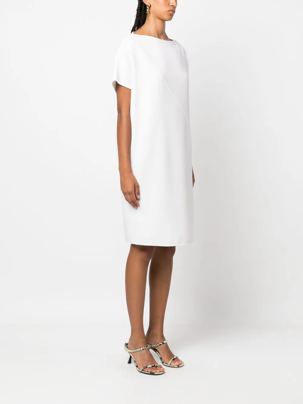 Gianluca Capannolo Short-sleeved Wool Dress In White