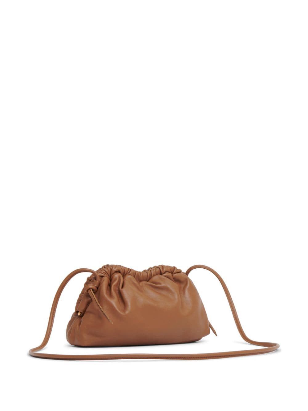 Shop Mansur Gavriel Cloud Leather Mini Bag In Brown