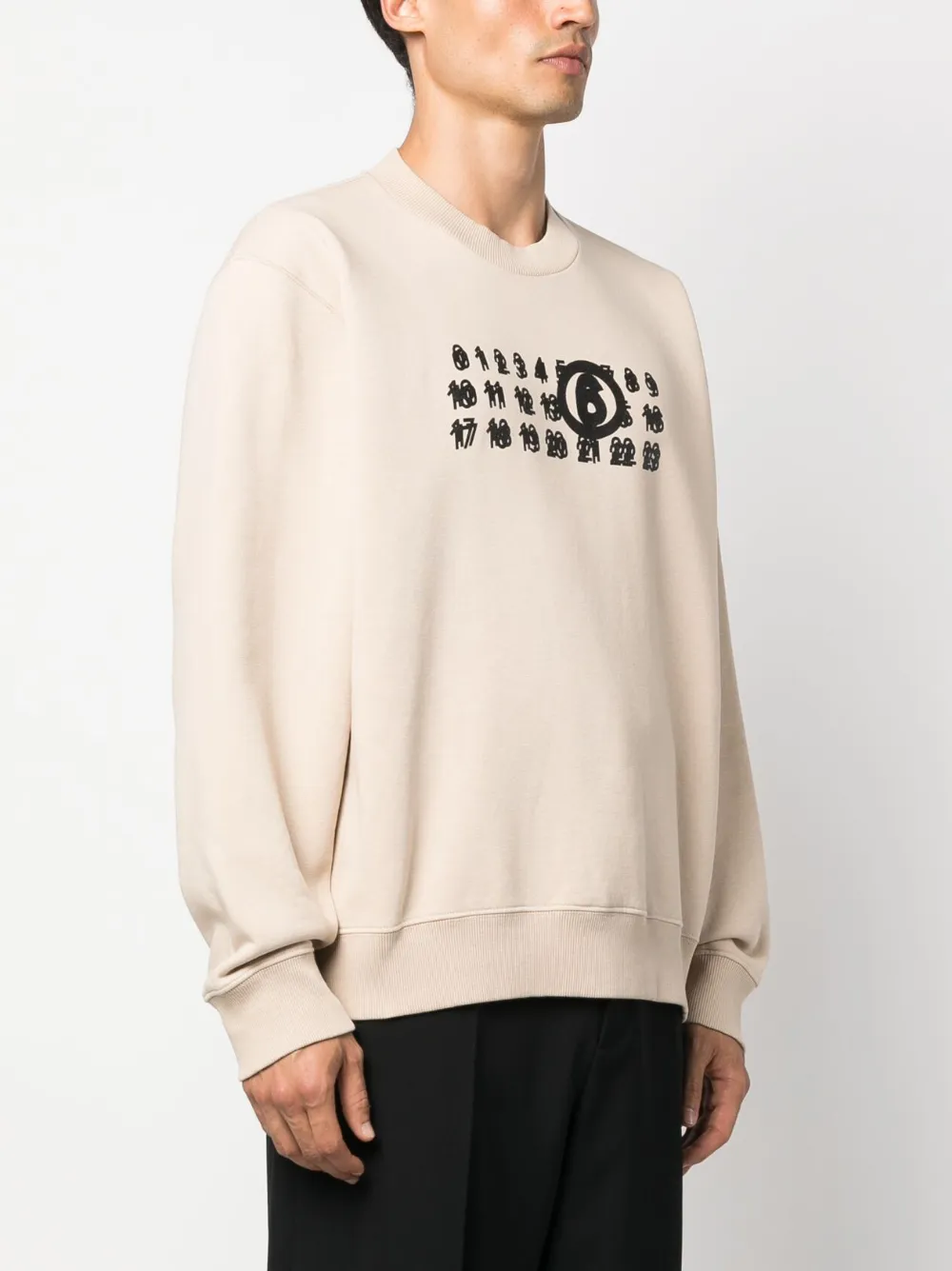 MM6 Maison Margiela Numbers-motif crew-neck Sweatshirt - Farfetch