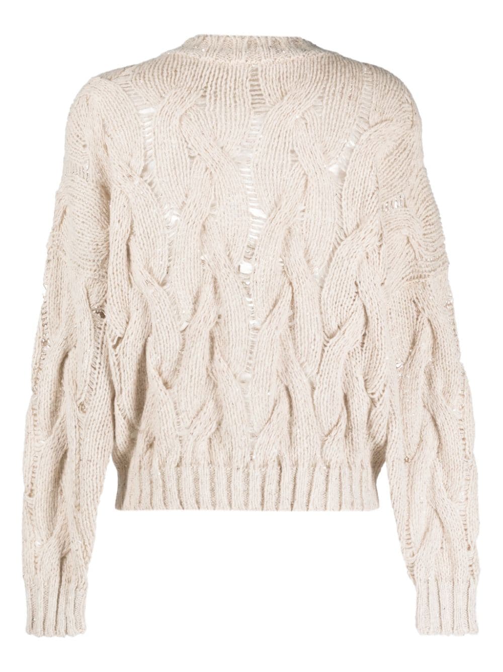 Antonelli cable-knit drop-shoulder jumper - Beige