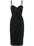 Fleur Du Mal Brilliant mesh bustier dress - Black