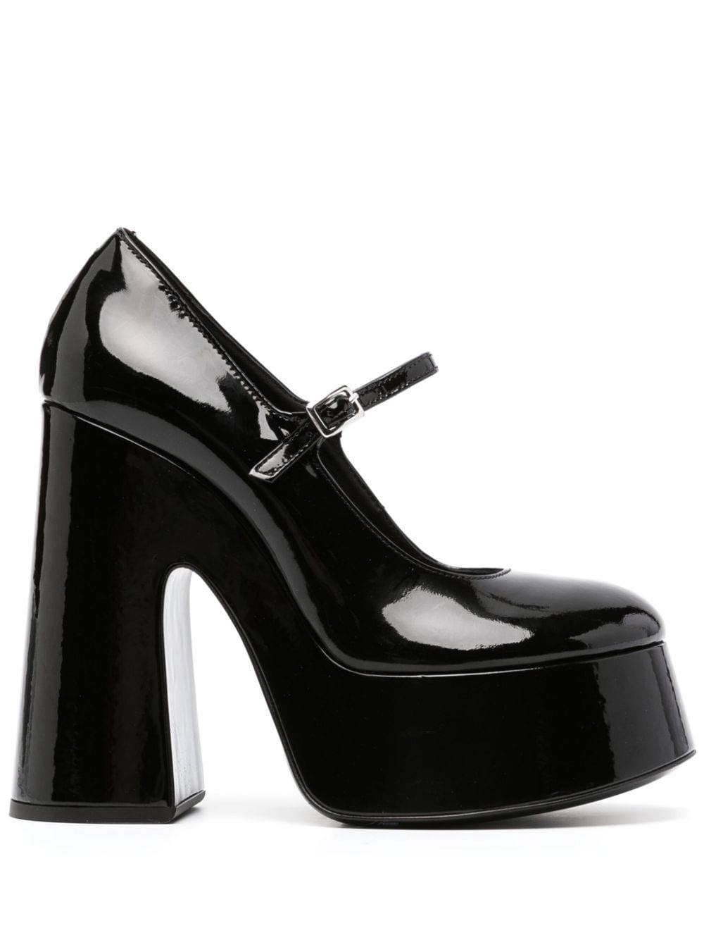 Vic Matie 145mm Patent Leather Sandals In Black