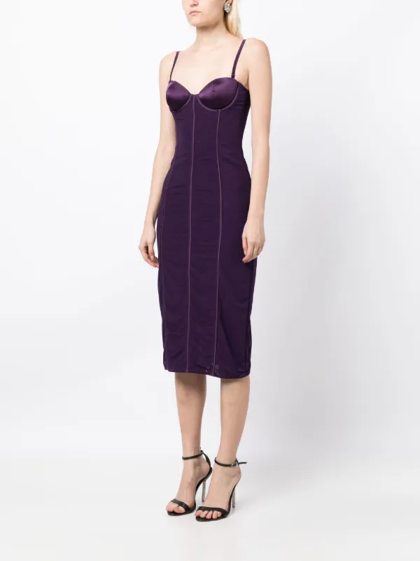 ★送料・関税込★I AM MARI★Purble Bustier Dress★ Fleur Du Mal Mesh Bustier Dress | Purple | FARFETCH