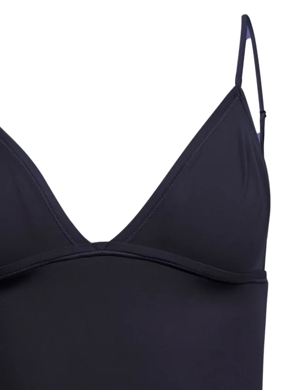 black and brown striped dress Bralette-effect dress - T2