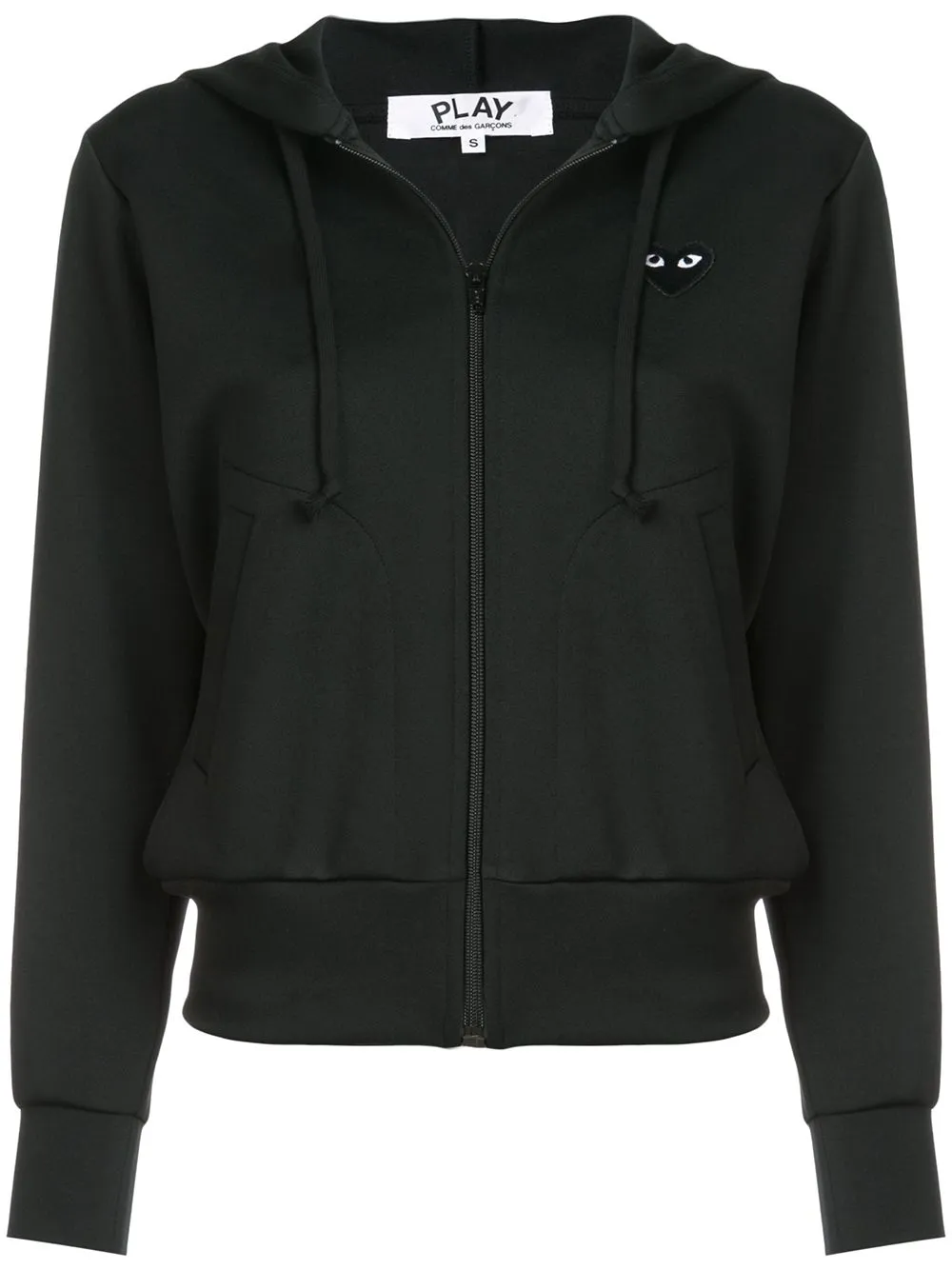 Comme Des Garçons Play Hoodie met hartprint Zwart