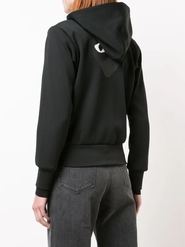 Comme Des Garçons Play ハートプリント ジップアップ パーカー