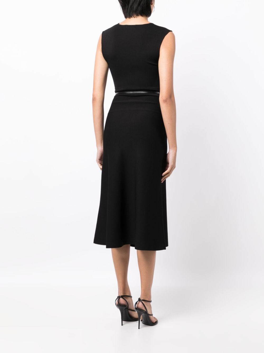 Shop Manning Cartell Future Path Knitted Midi Dress In Black