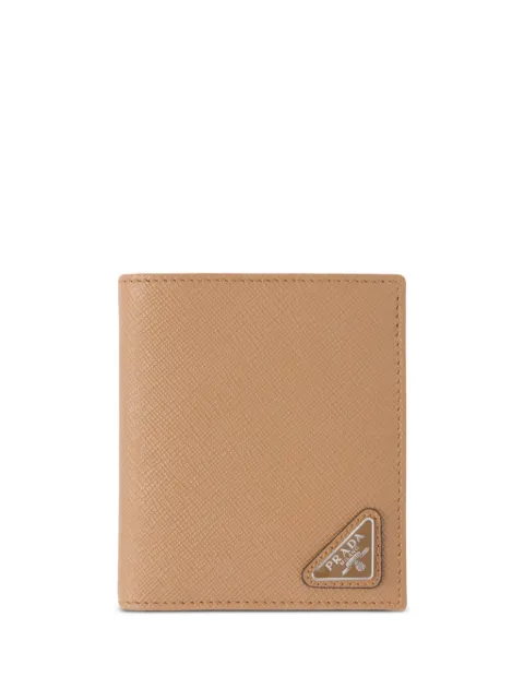 Prada Saffiano leather logo-plaque wallet