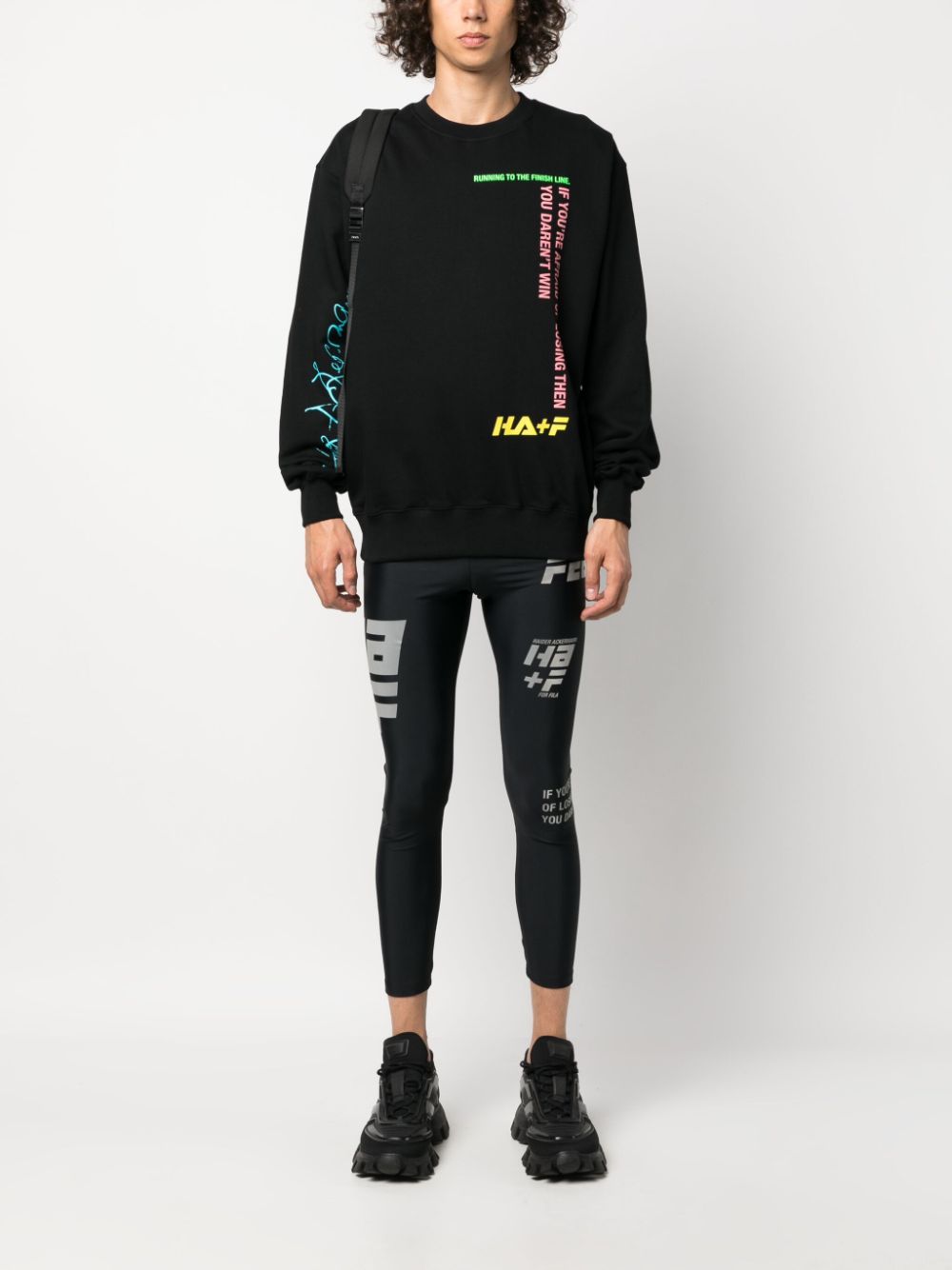 Haider Ackermann x Fila cropped legging - Zwart