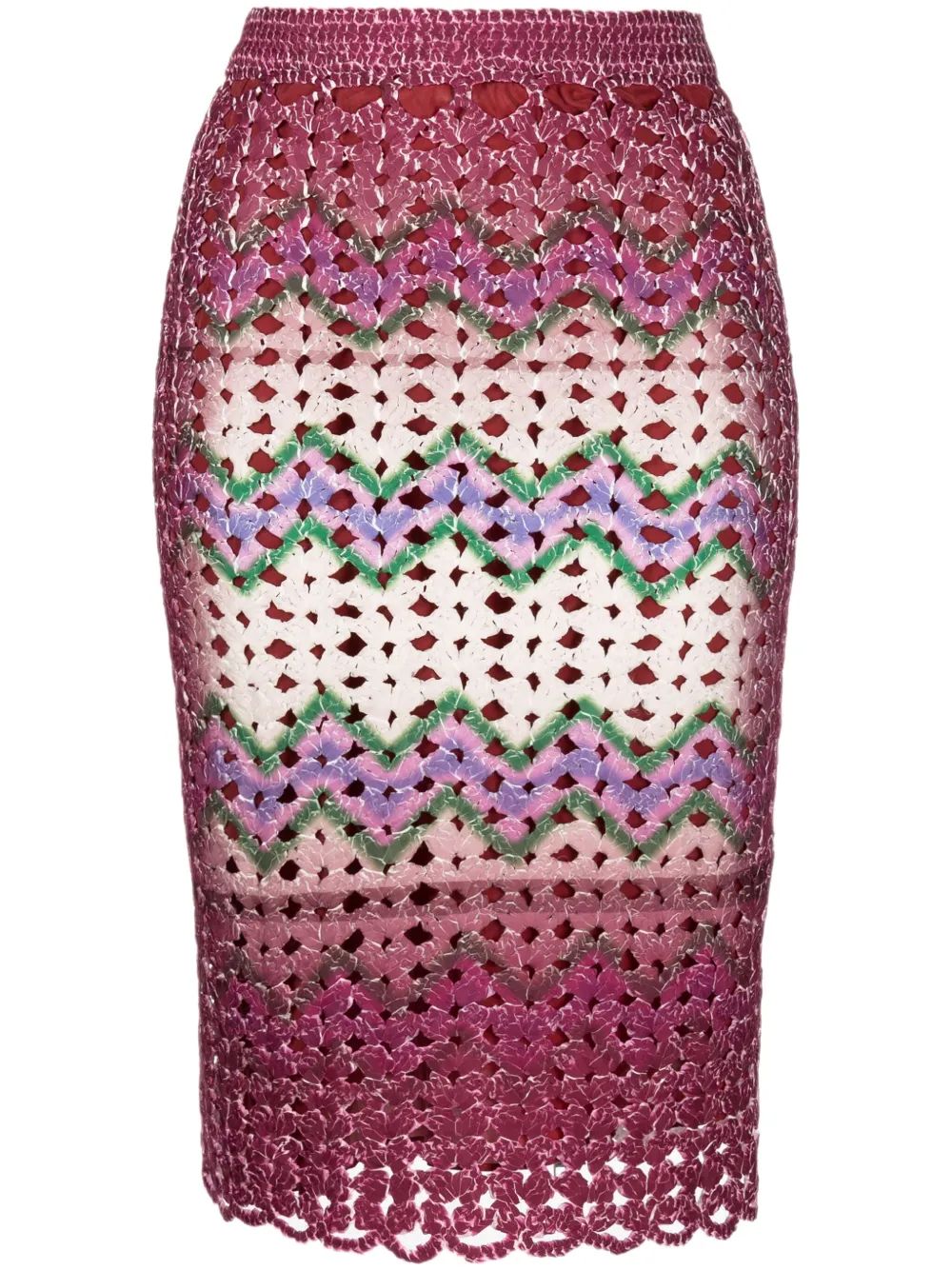 PONDER.ER falda midi con estampado gráfico | rojo | Image 1