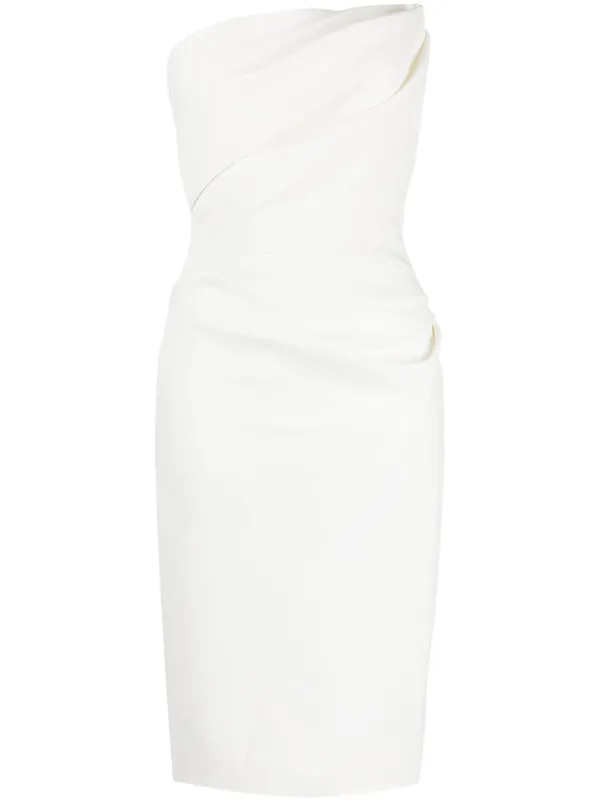 Maticevski Draped Bodice Dress | White | FARFETCH