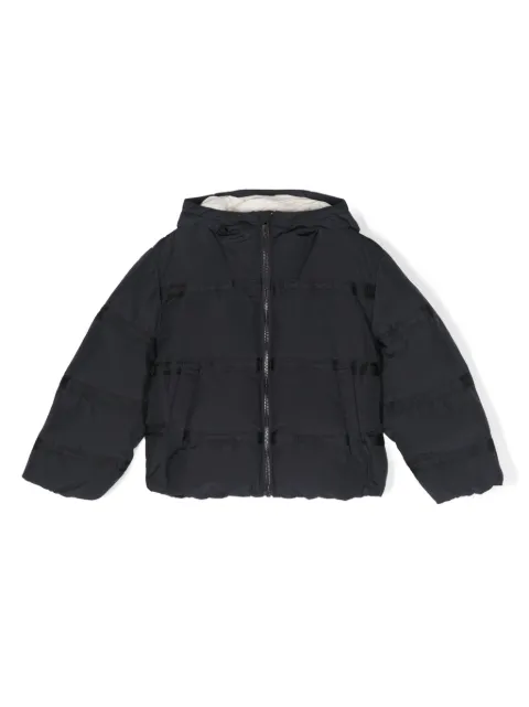 Emporio Armani Kids logo-jacquard puffer jacket