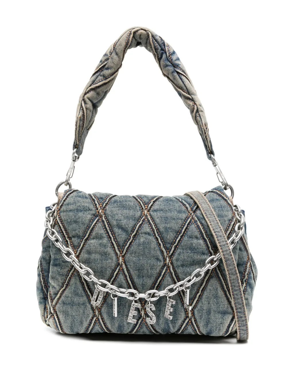 Charm-D S denim shoulder bag