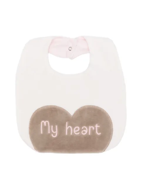 La Stupenderia embroidered-design cotton bib 