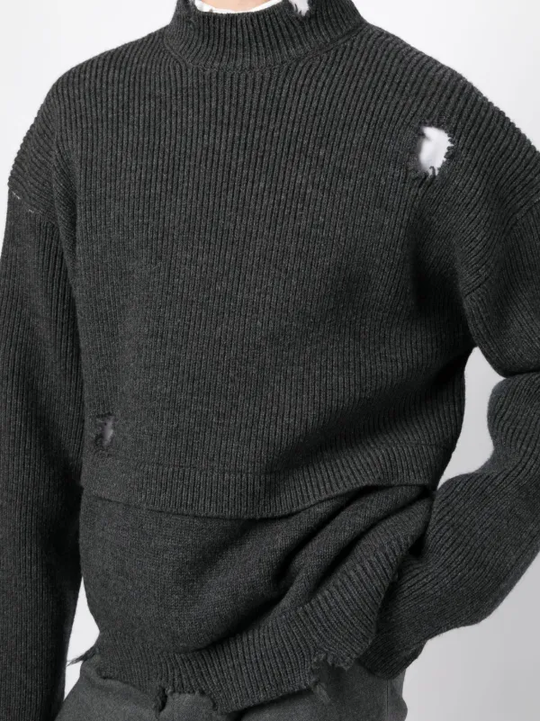 ニット+セーター AMBUSH - Ambush Logo Embroidered Cropped Sweater AMBUSH - Ambush Logo Embroidered Cropped Sweaterの通販 by 暁