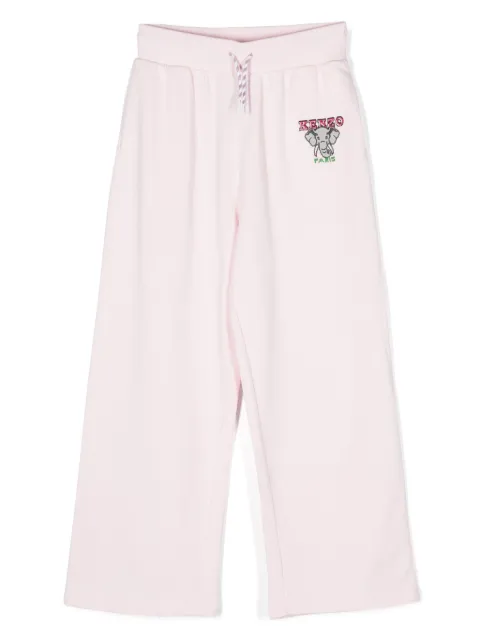 Kenzo Kids logo-embroidered cotton track pants