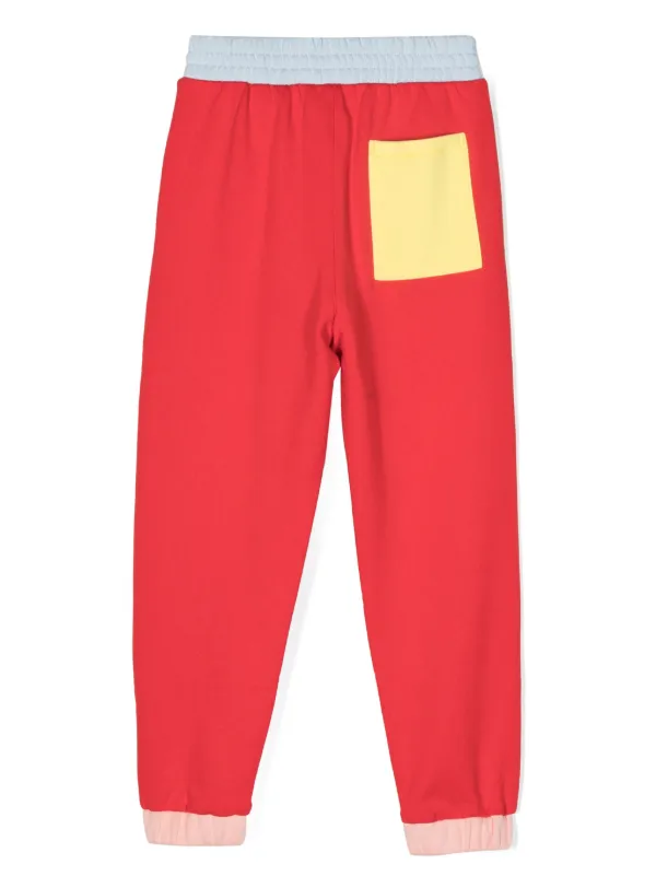 Kenzo Kids Pantaloni Sportivi Con Design color block Rosso FARFETCH IT