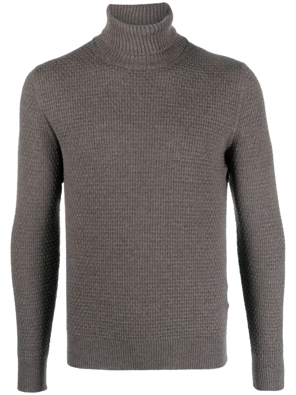 Tagliatore Roll-neck Virgin Wool Jumper In Grey