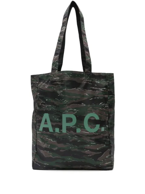 A.P.C. tote con logo estampado