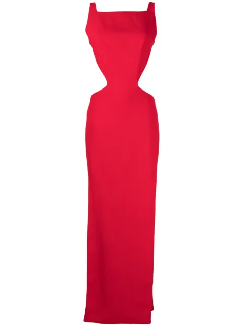 Isabel Sanchis square-neck open-back dress