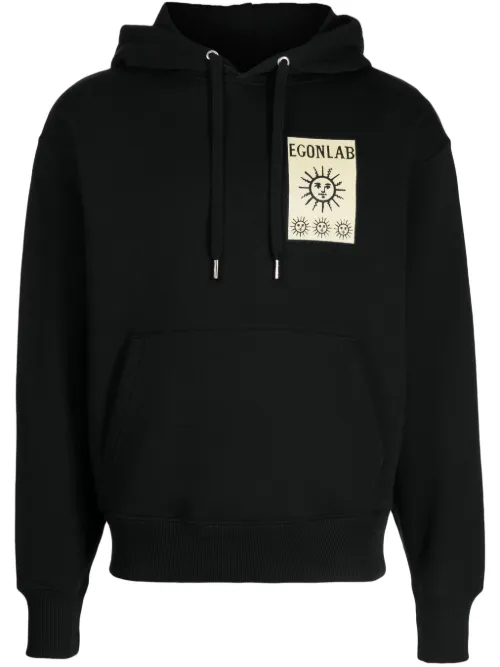 Hoodie en coton à patch logo - EGONlab. - Modalova