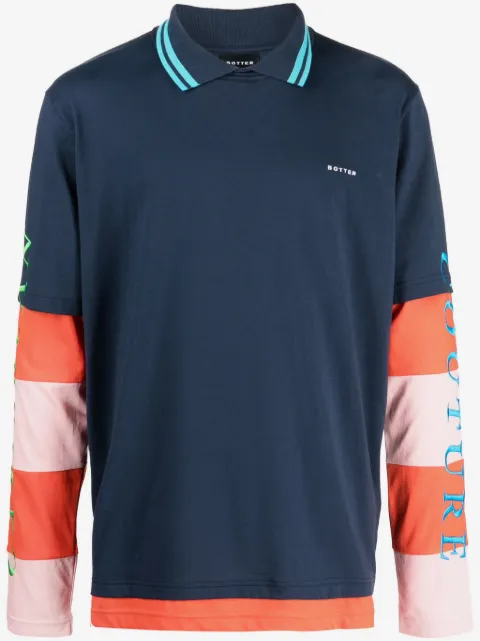 Botter layered-effect logo-embroidered T-shirt