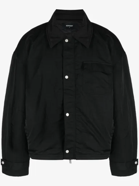Represent long-sleeve shirt jacket